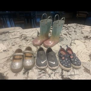 Lot of 4 toddler girl size 5 shoes/boots